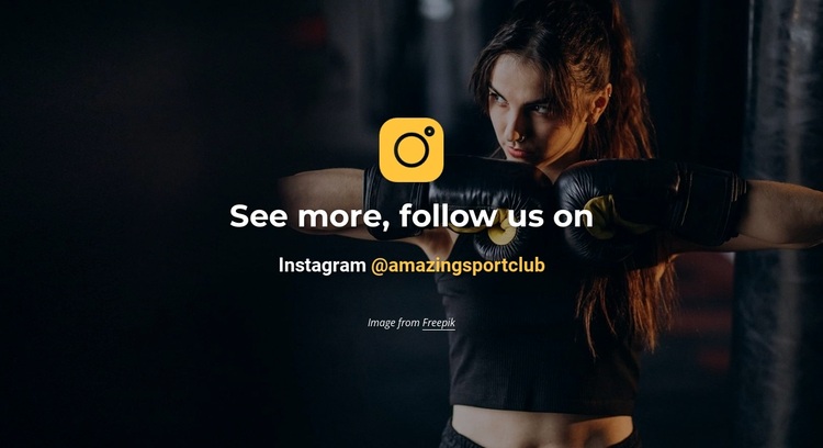 Follow us on instagram Joomla Page Builder