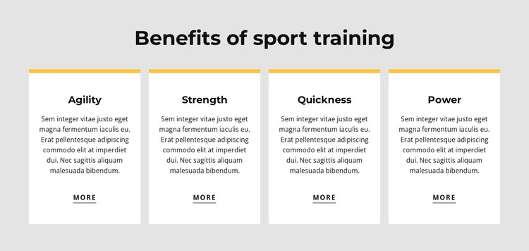 Benefits of sport training Joomla Page Builder