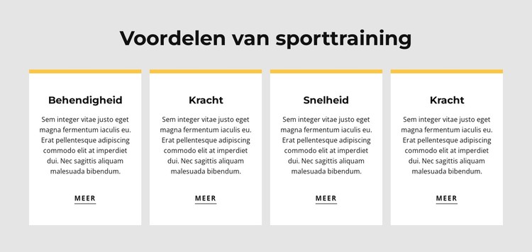 Voordelen van sporttraining CSS-sjabloon