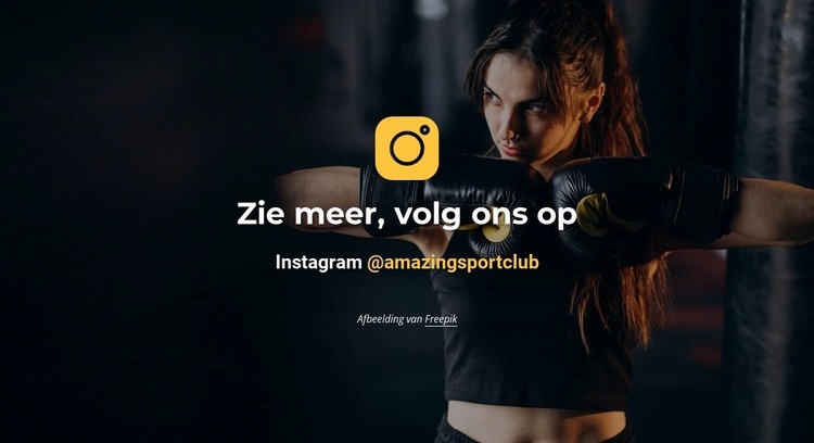 Volg ons op Instagram Html Website Builder