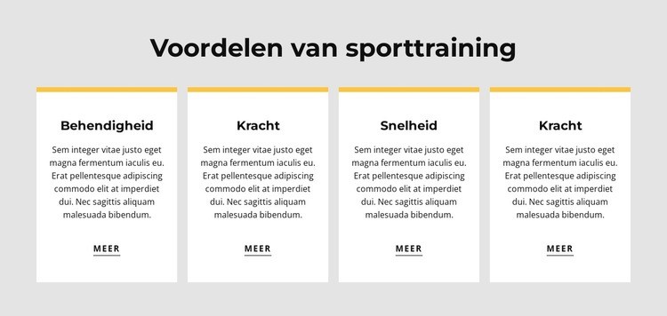 Voordelen van sporttraining Sjabloon voor één pagina