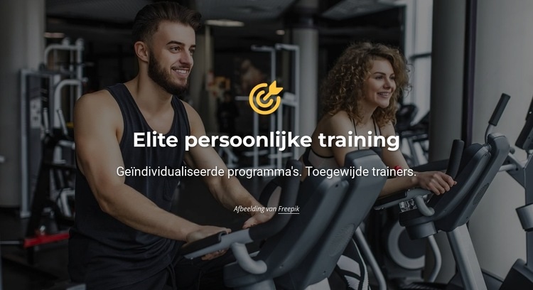 Elite persoonlijke training Website mockup