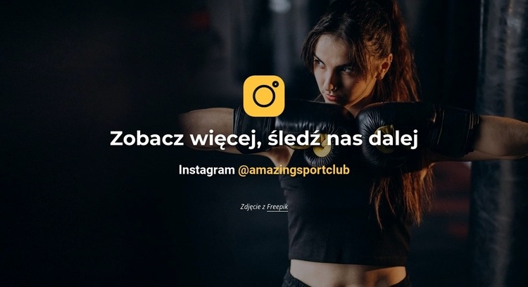 Obserwuj nas na Instagramie Makieta strony internetowej