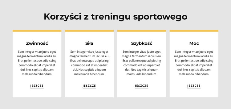 Korzyści z treningu sportowego Szablon CSS