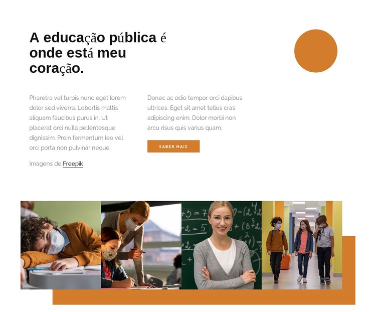 Educação pública Design do site