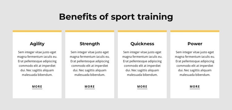 Benefits of sport training Squarespace Template Alternative
