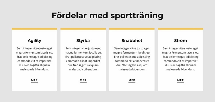 Fördelar med sportträning CSS -mall