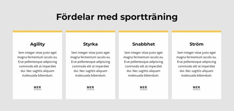 Fördelar med sportträning Webbplats mall