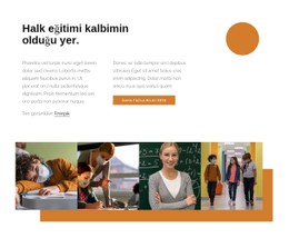 Halk Eğitim Tek Sayfalı Web Sitesi