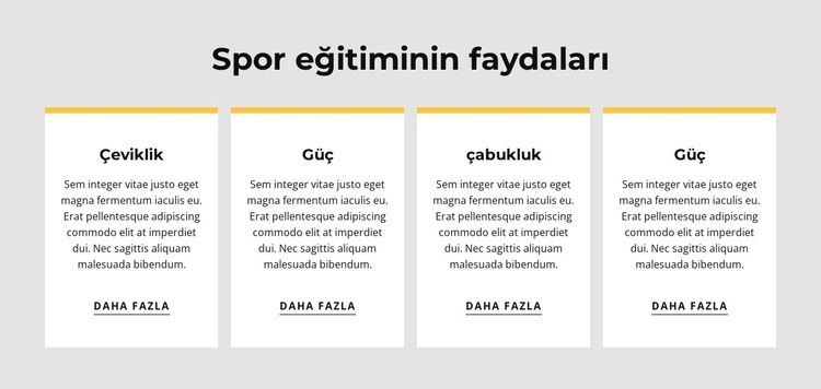 Spor eğitiminin faydaları Web Sitesi Mockup'ı