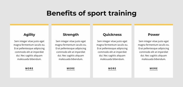 Benefits of sport training Web Page Design