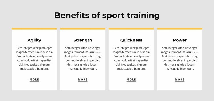 Benefits of sport training Webflow Template Alternative