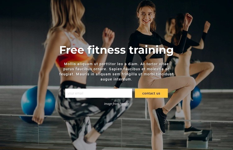 Free training Wix Template Alternative