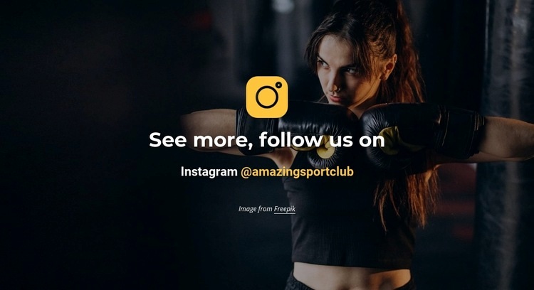 Follow us on instagram Wix Template Alternative
