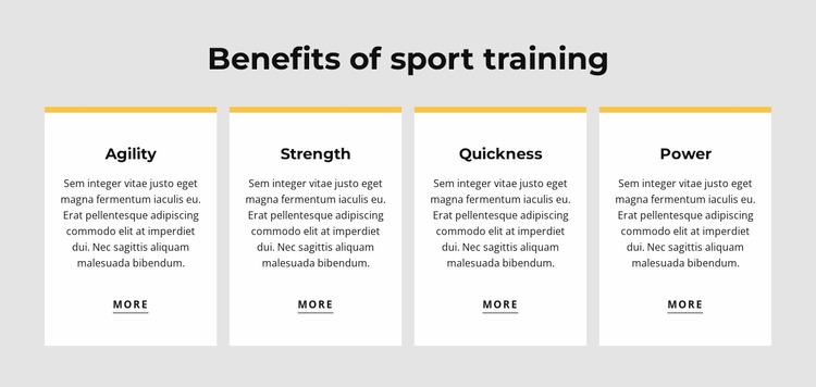 Benefits of sport training WordPress Website Builder