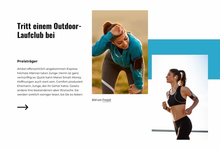 Outdoor-Laufclub Landing Page