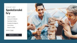 Společenské Hry – Návrh Webových Stránek