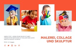 Website-Seite Für Malerei, Collage Und Skulptur