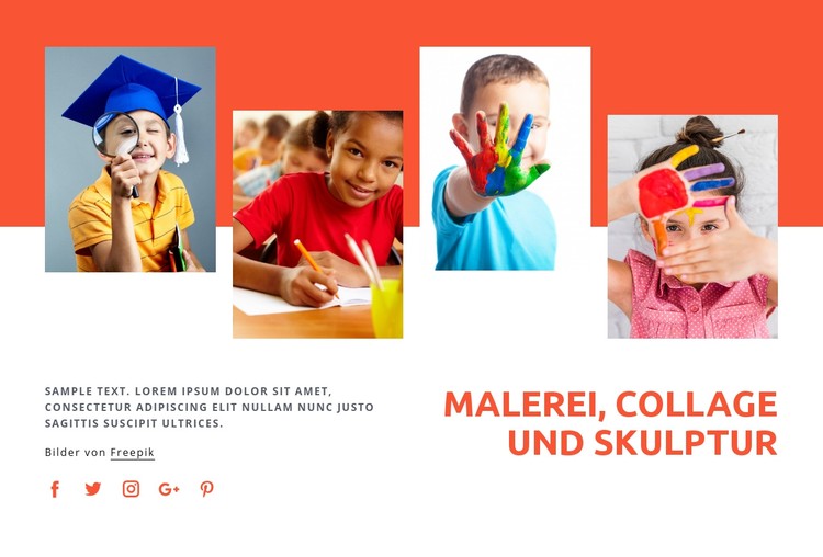 Malerei, Collage und Skulptur CSS-Vorlage