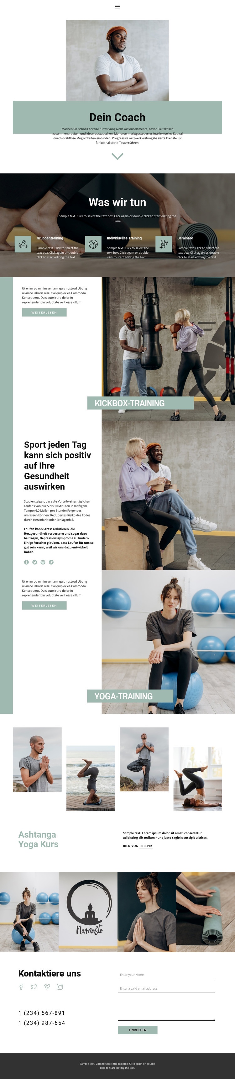 Sportabteilungen HTML5-Vorlage