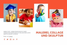 Mehrzweck-Website-Design Für Malerei, Collage Und Skulptur