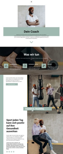 Sportabteilungen - Bestes Website-Modell