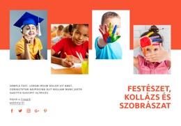 Festészet, Kollázs És Szobrászat – Csodálatos Sablon Létrehozása