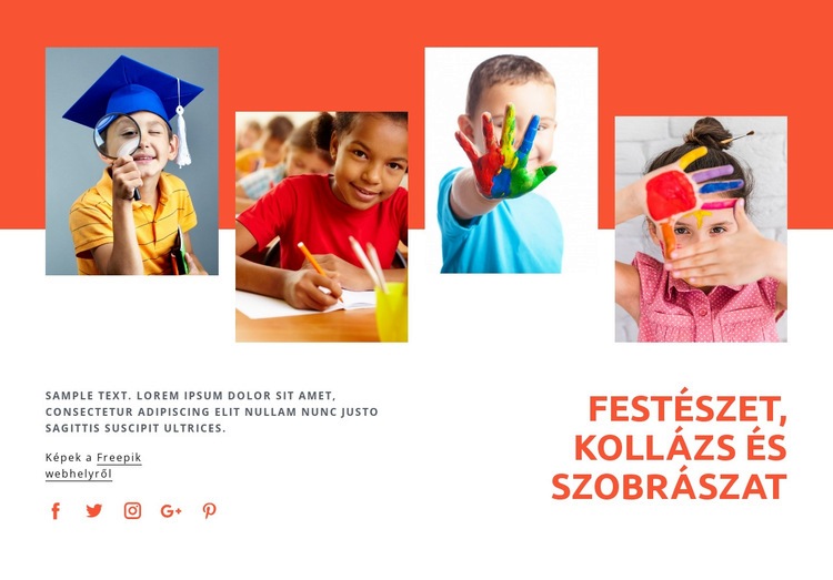 Festészet, kollázs és szobrászat Sablon