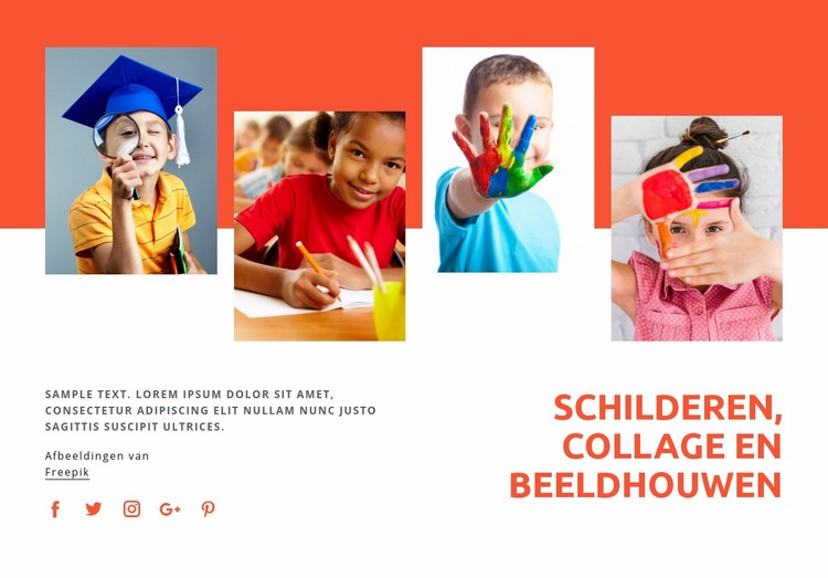 Schilderen, collage en beeldhouwen Bestemmingspagina