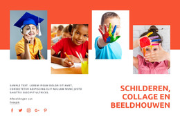 Schilderen, Collage En Beeldhouwen - HTML-Paginasjabloon