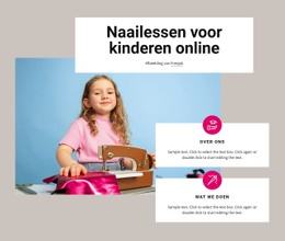 Naailessen Voor Kinderen - HTML5-Sjablooninspiratie