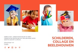 Schilderen, Collage En Beeldhouwen - Gratis Downloadsjabloon Voor Één Pagina