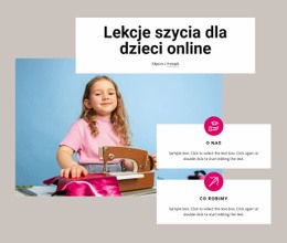 Makieta Witryny Internetowej Dla Lekcje Szycia Dla Dzieci