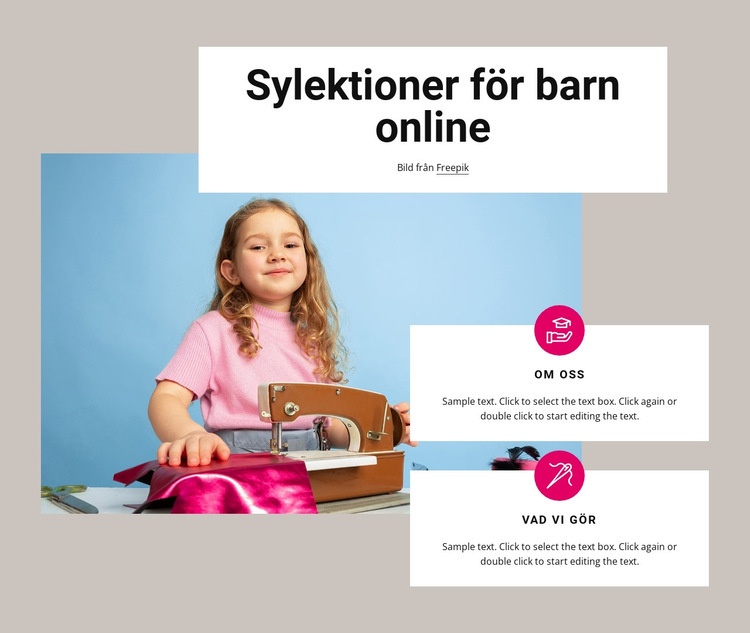 Sylektioner för barn CSS -mall