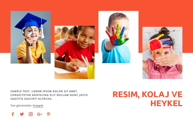 Resim, kolaj ve heykel Html Web Sitesi Oluşturucu