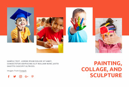 HTML Page For Painting, Collage And Sculpture