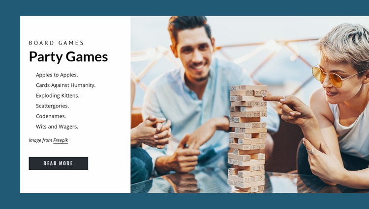 Party games eCommerce Template