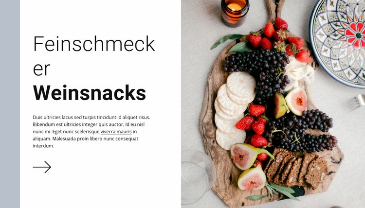 Gourmet-Wein-Snacks HTML Website Builder