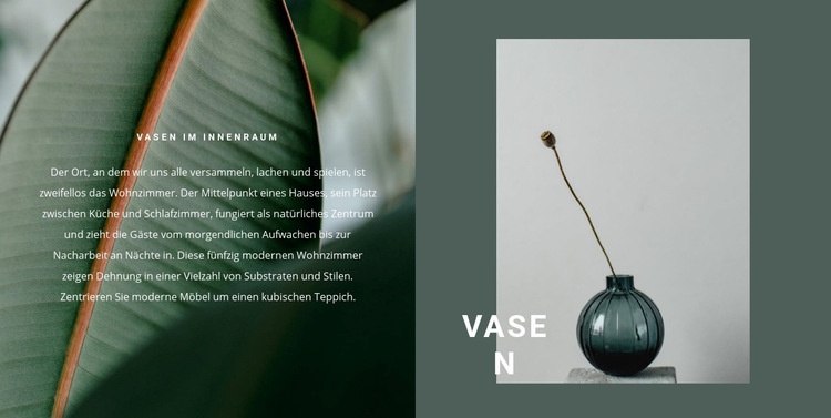 Vasen als Dekor Website design