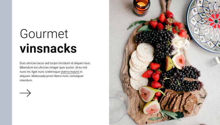 Gourmet vin snacks HTML-mall