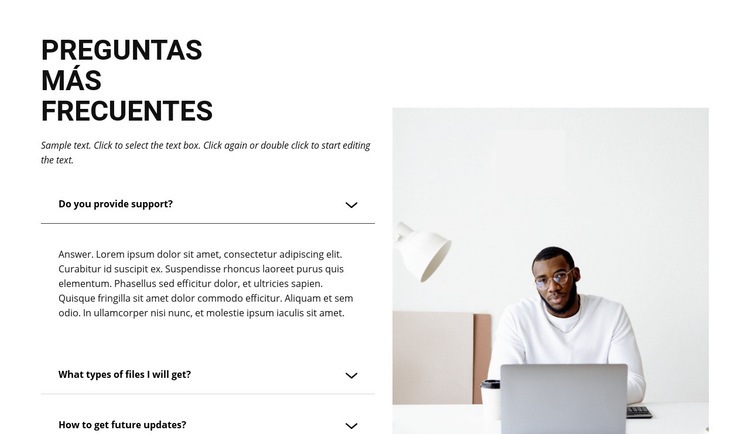 Preguntas y respuestas habituales Plantilla HTML5