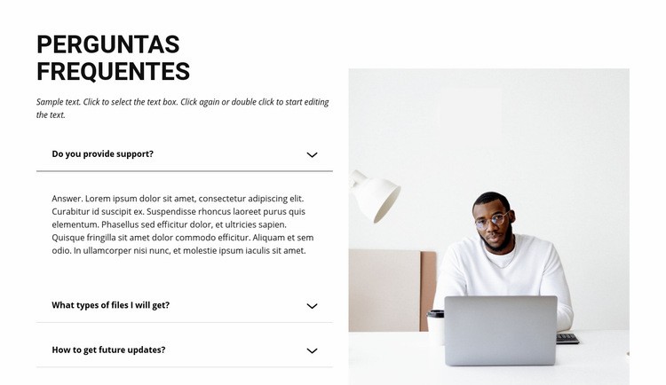 Perguntas e respostas comuns Design do site