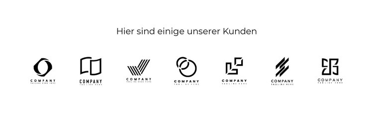 Verschiedene Logos Eine Seitenvorlage