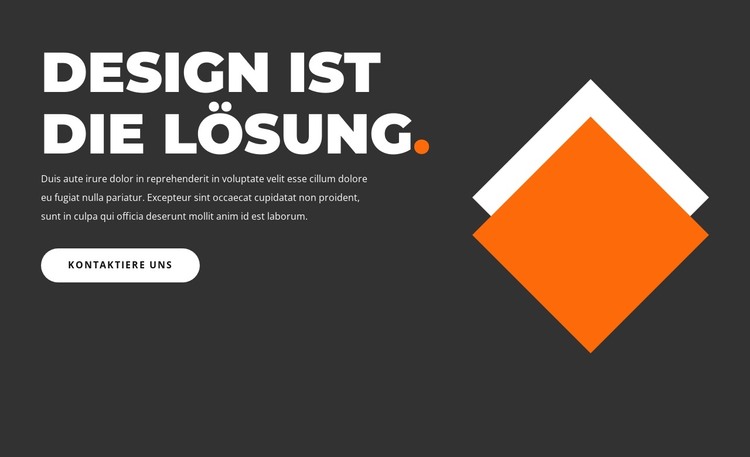 Design ist die Lösung HTML-Vorlage