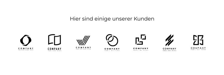 Verschiedene Logos Website design