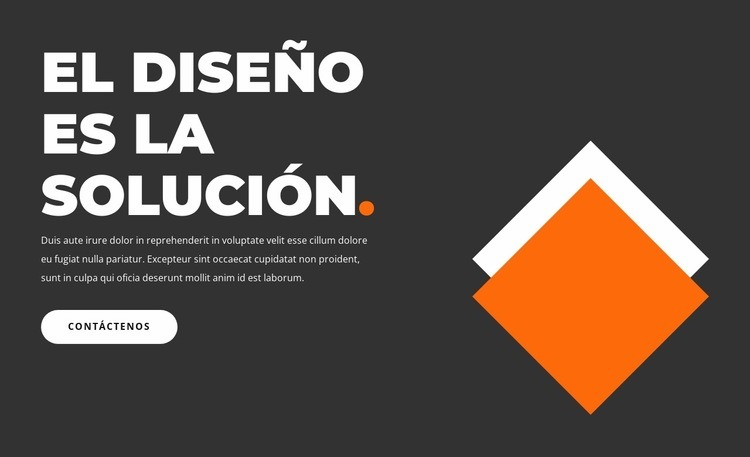 El diseño es la solución. Creador de sitios web HTML