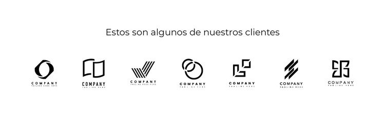 varios logotipos Plantilla HTML5