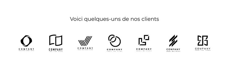 Différents logos Modèles de constructeur de sites Web