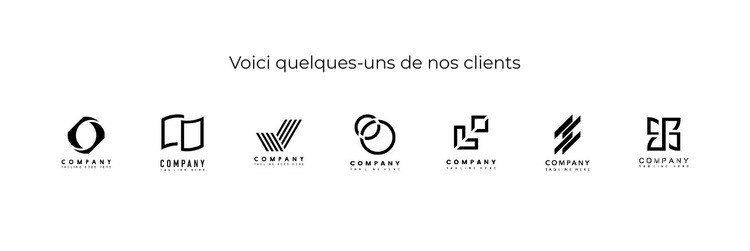 Différents logos Maquette de site Web