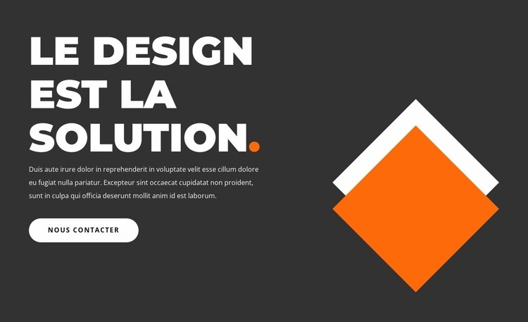 Le design est la solution Page de destination